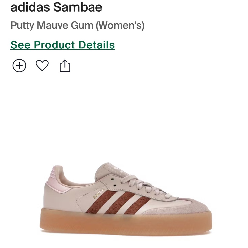 Adidas sambae gum sole shoe sneaker
